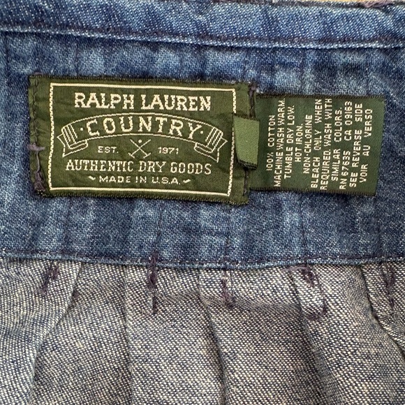 Vintage Ralph Lauren drop waist Denim midi Skirt - Picture 4 of 5